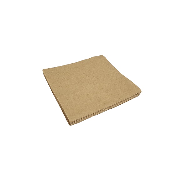 1ply quarter fold brown lunch napkin image