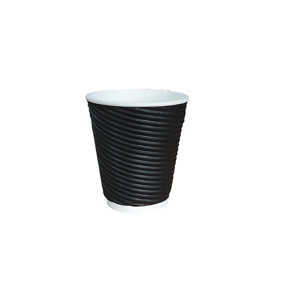 Black twist triple wall paper cup image