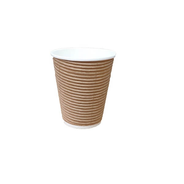 Brown twist triple wall paper cup image