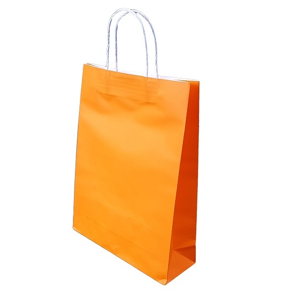 Orange Paper Bag Twist Handle image