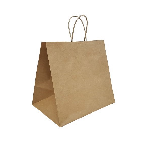 Takeaway Brown Paper Bag Twist Handle image