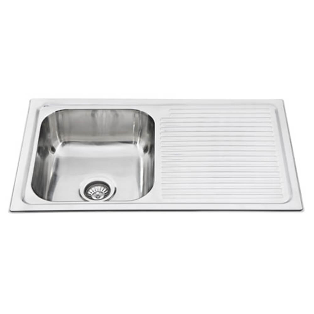 BEST BM BKS-PA100 Stainless Steel Single Bowl Sink With LH / RH Drainer image