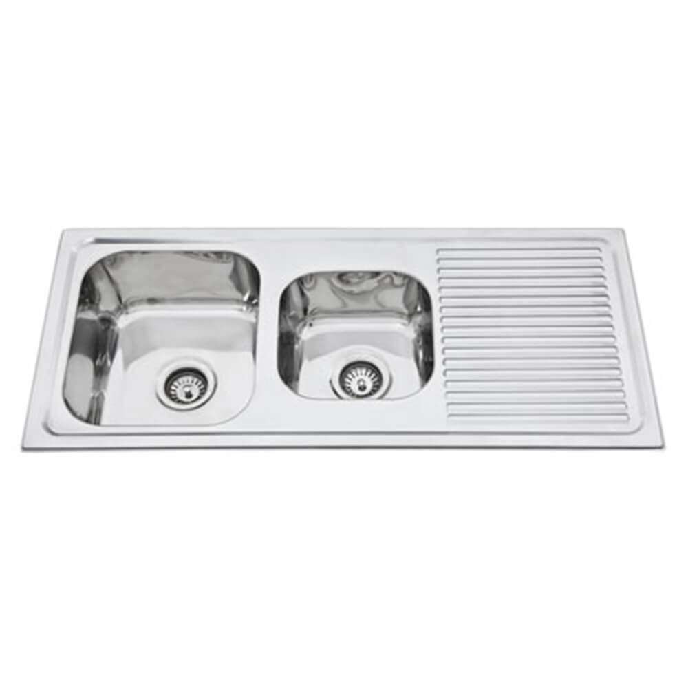 BEST BM BKS-PA150 Stainless Steel 1 & Half Bowl Sink With LH / RH Drainer image