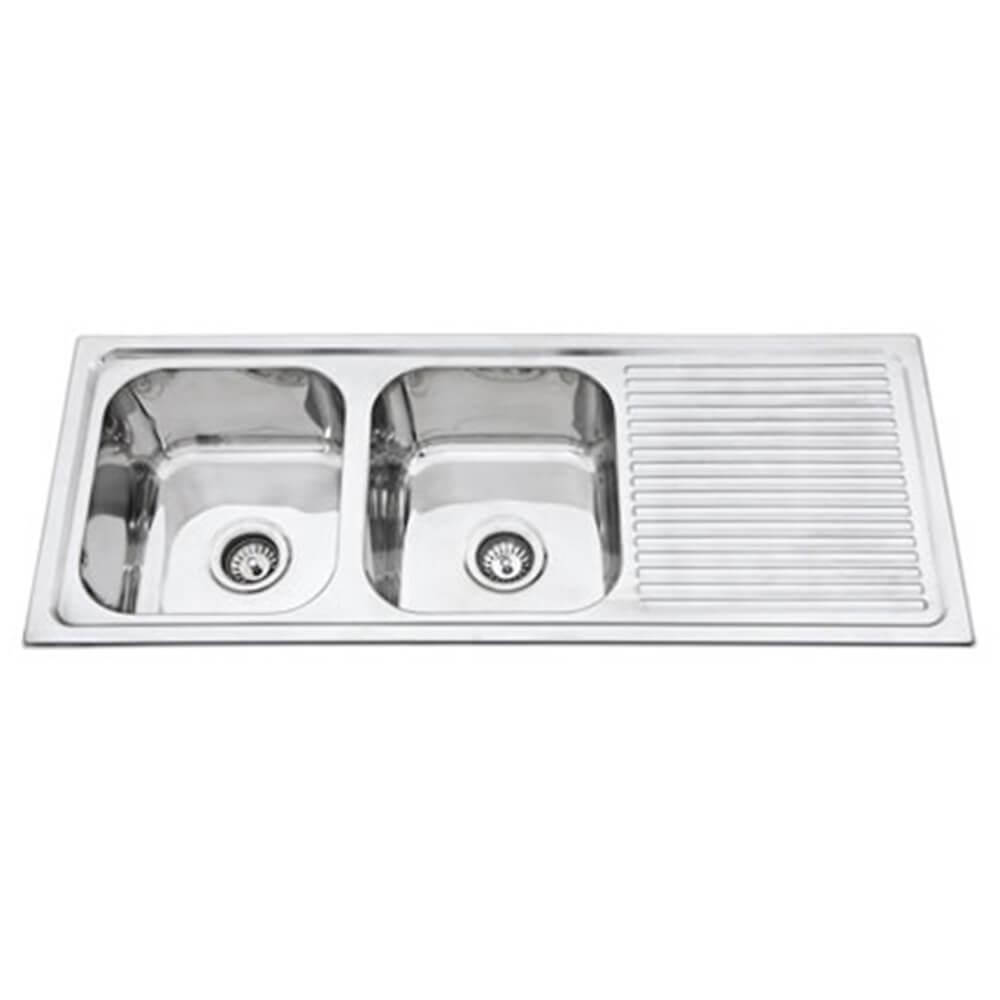 BEST BM BKS-PA200 Stainless Steel Double Bowl Sink With LH / RH Drainer image