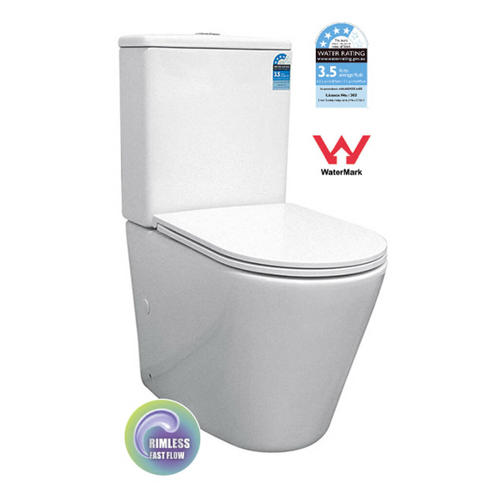 Best BM Oslo Back To Wall Rimless Toilet Suite image