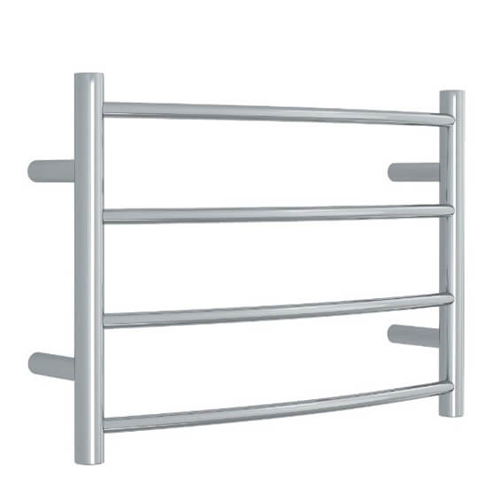 Curved / Round 4 Bar Heated Towel Ladder image