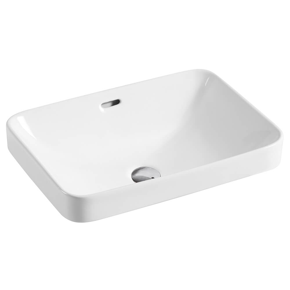 ECT Global WB5237A Curved Rectangular Half Insert Basin With Overflow image