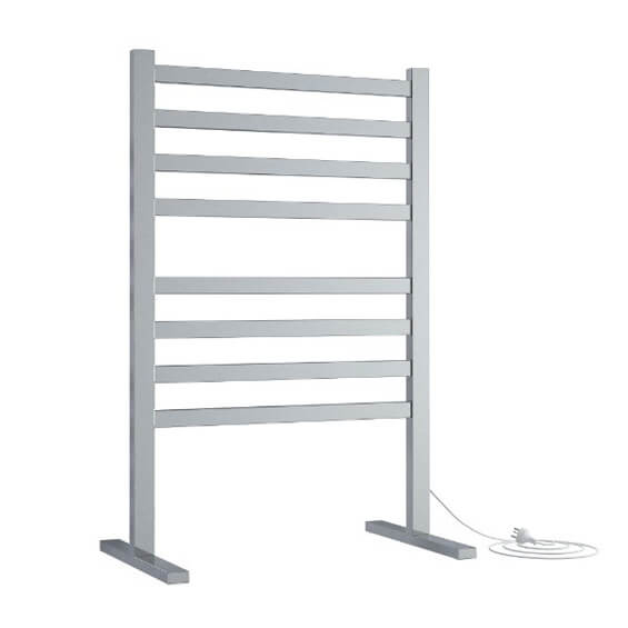 Free Standing Straight / Square 8 Bar Heated Towel Ladder image
