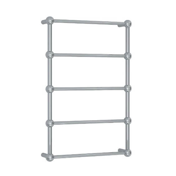 Straight / Round With Ball Detail 5 Bar Heated Towel Ladder image