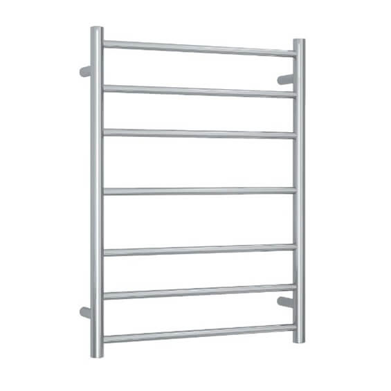 Straight / Square 7 Bar Heated Towel Ladder With Switch image