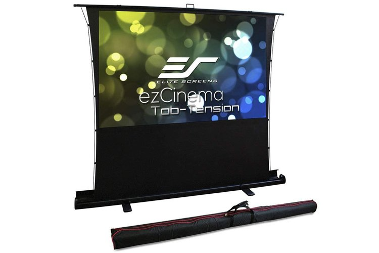 110" PORTABLE 169 PULL-UP PROJECTOR SCREEN TAB TENSION COMPATIBILE WITH UST image
