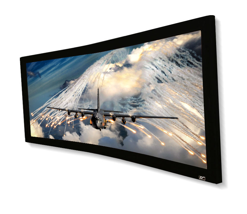180" FIXED FRAME 169 SCREEN 1080P / FHD WEAVE ACOUSTICALLY TRANSPARENT - EZFRAME INDENT image