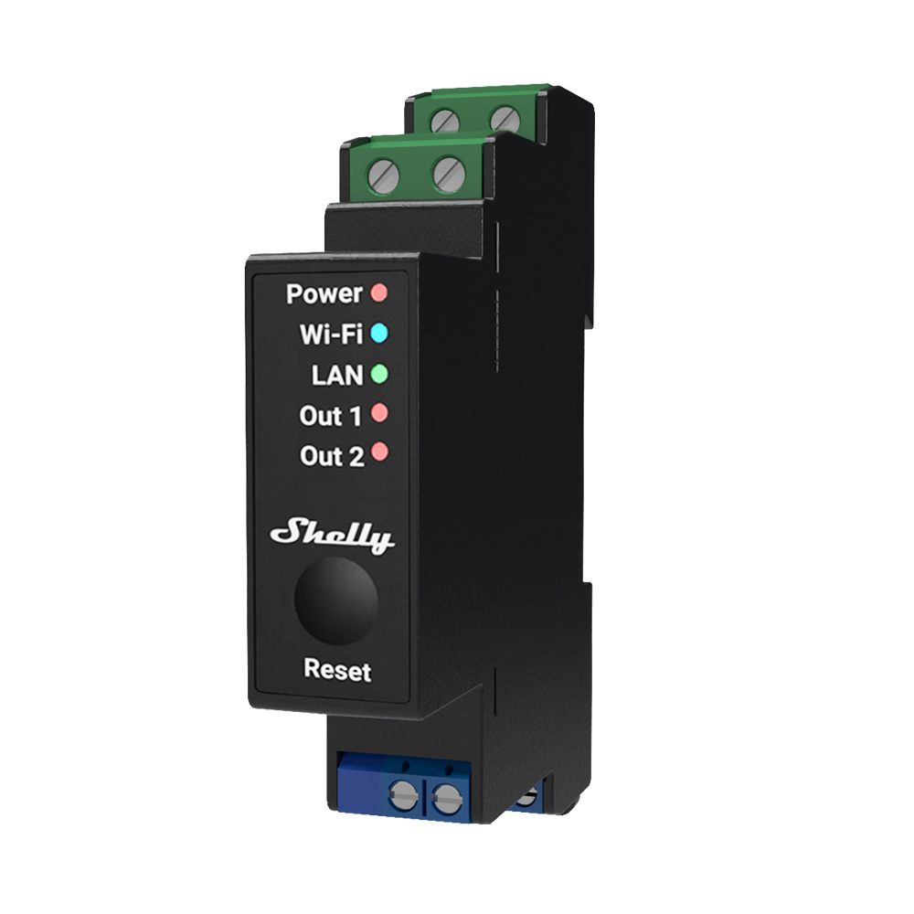 2 CIRCUIT DIN RAIL WI-FI RELAY SWITCH WITH POWER METERING image