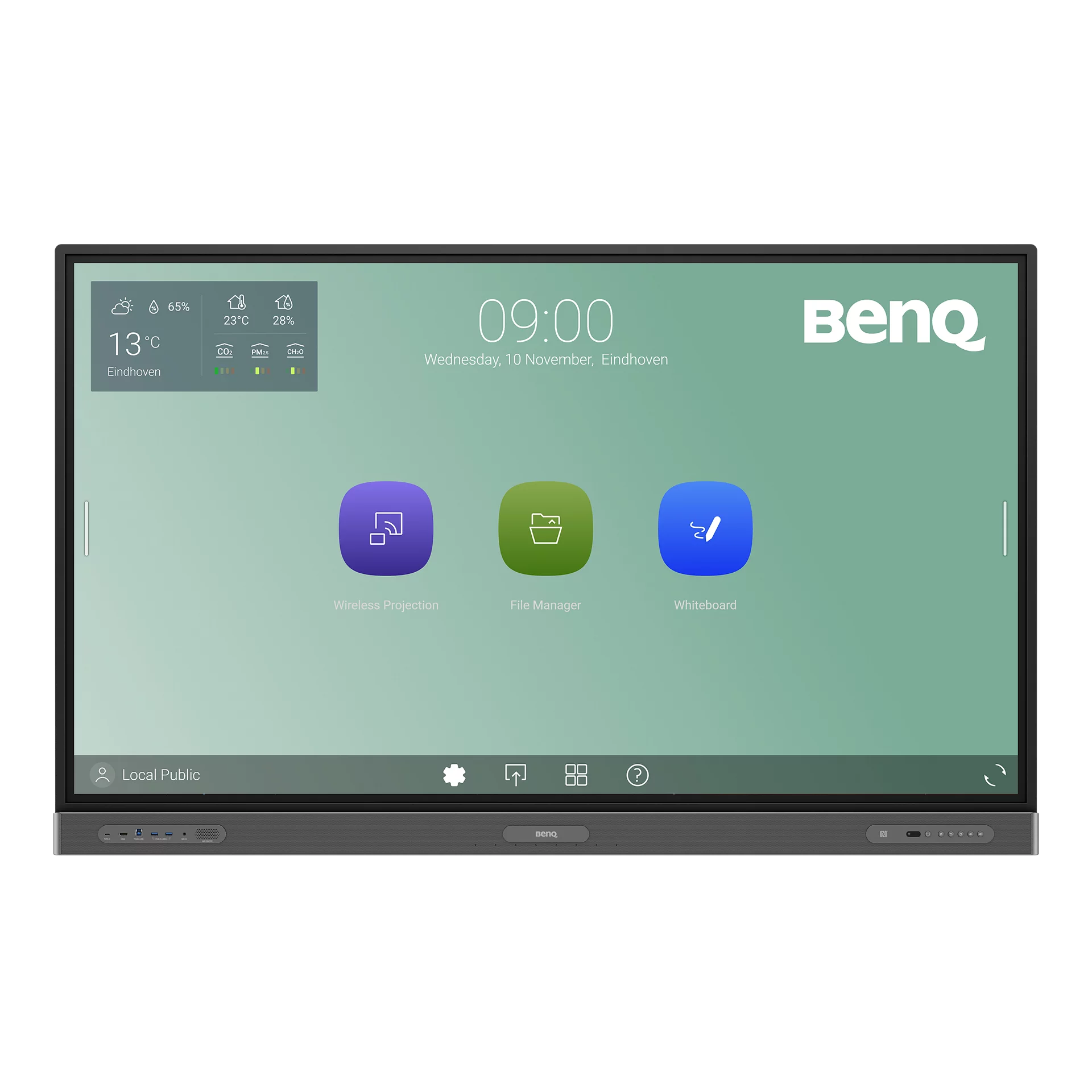 BENQ 65" RP6503 4K UHD 450NITS 12001 CONTRAST 40 POINT TOUCH ANDROID 11 IFP PANEL image