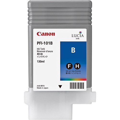 BLUE INK TANK 130ML FOR CANON IPF6100 5100 5000 image