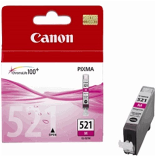 CLI-521M MAGENTA INK CARTRIDGE FOR IP36004600 4700 MP980 990 MX860870 image