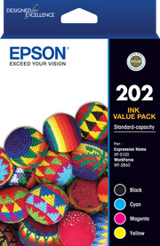 EPSON C13T02N692 202 STANDARD 4 INK PACK XP-5100 WF-2860 image
