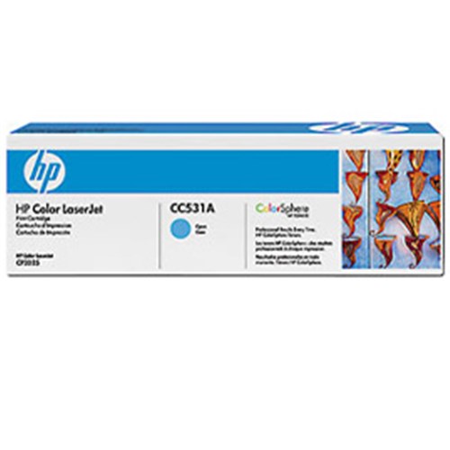 HP CC531A CYAN TONER 2800 PAGE YIELD FOR CLJ CP2025 CM2320MFP image