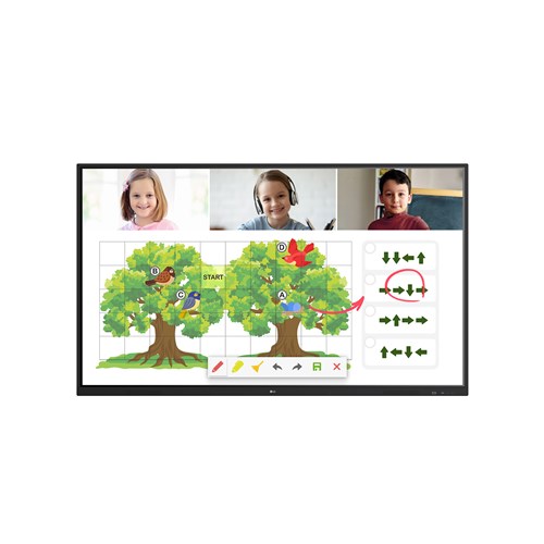 LG 86" 86TR3DJ 4K IPS 350CD/M2 12001 CONTRAST 20 POINT TOUCH ANDROID 8.0 INTERACTIVE PANEL image