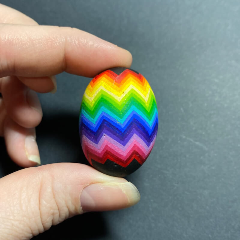 Rainbow Zigzag Stone image