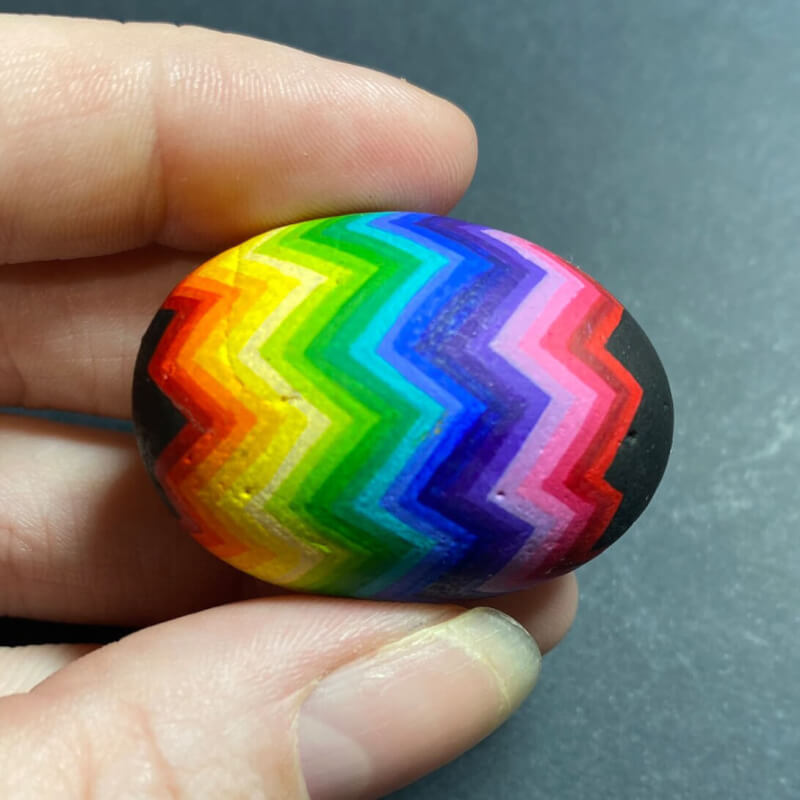 Rainbow Zigzag Stone image