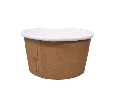 12oz PLA  Paper Bowl Brown image