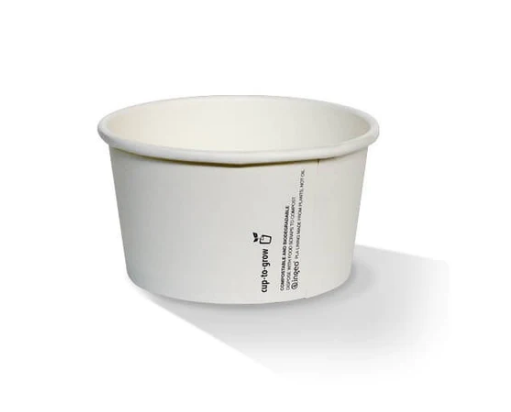 24oz PLA Paper Bowl White image