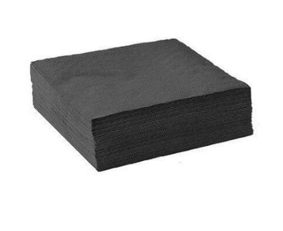 2ply Cocktail Napkin Black 1/4 image