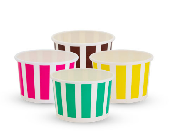 8OZ CANDY STRIPE ICE CREAM PAPER CUP image