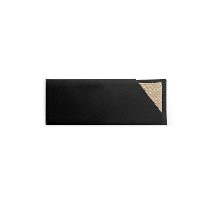 Black Cutlery Pouch with Bamboo Napkin image