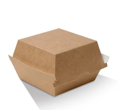 Burger Box Kraft Board - White lined image