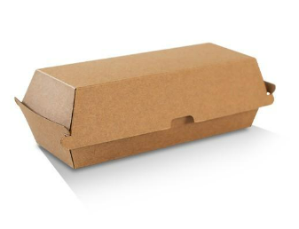 Hot Dog Box Corrugated Brown image