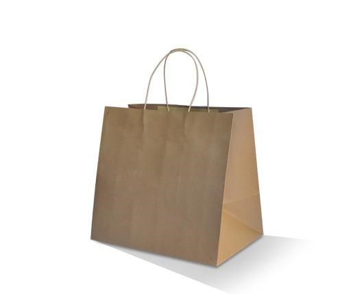 Lg T/Away Brown Bag Twist Handle 320x350x230 mm image