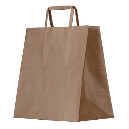 Medium Brown Bag Flat Handle 345x320x150 mm image