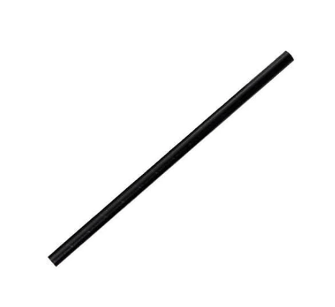 Paper Straw Jumbo Black image