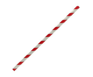 Paper Straw Regular - Red Stripe image