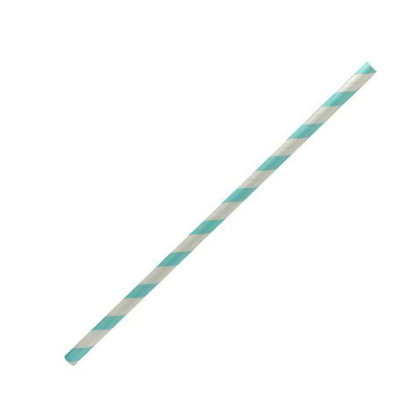 Regular Paper Straw Blue Striped image