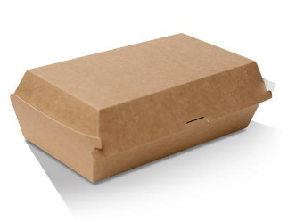 Snack Box Large Kraft Board - White lined image