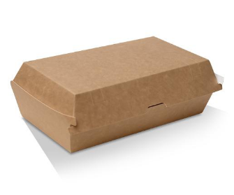 Snack Box Regular Kraft Board - White lined image